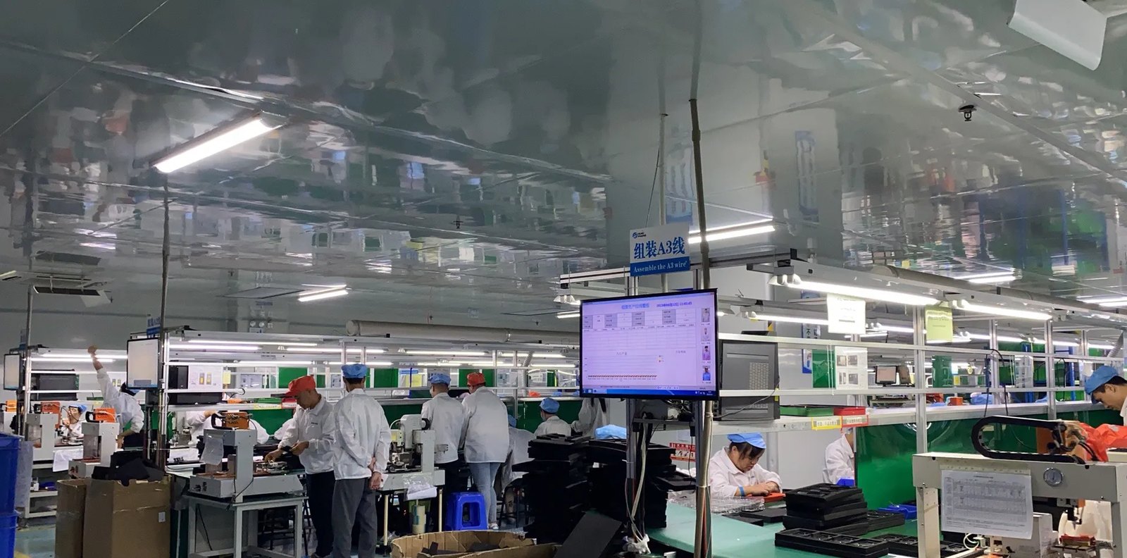 Assembly line at the BJETECH factory